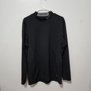 Nike Pro Dri Fit Shirt Athletic Black Long Sleeve Fitted Men’s  Size XL